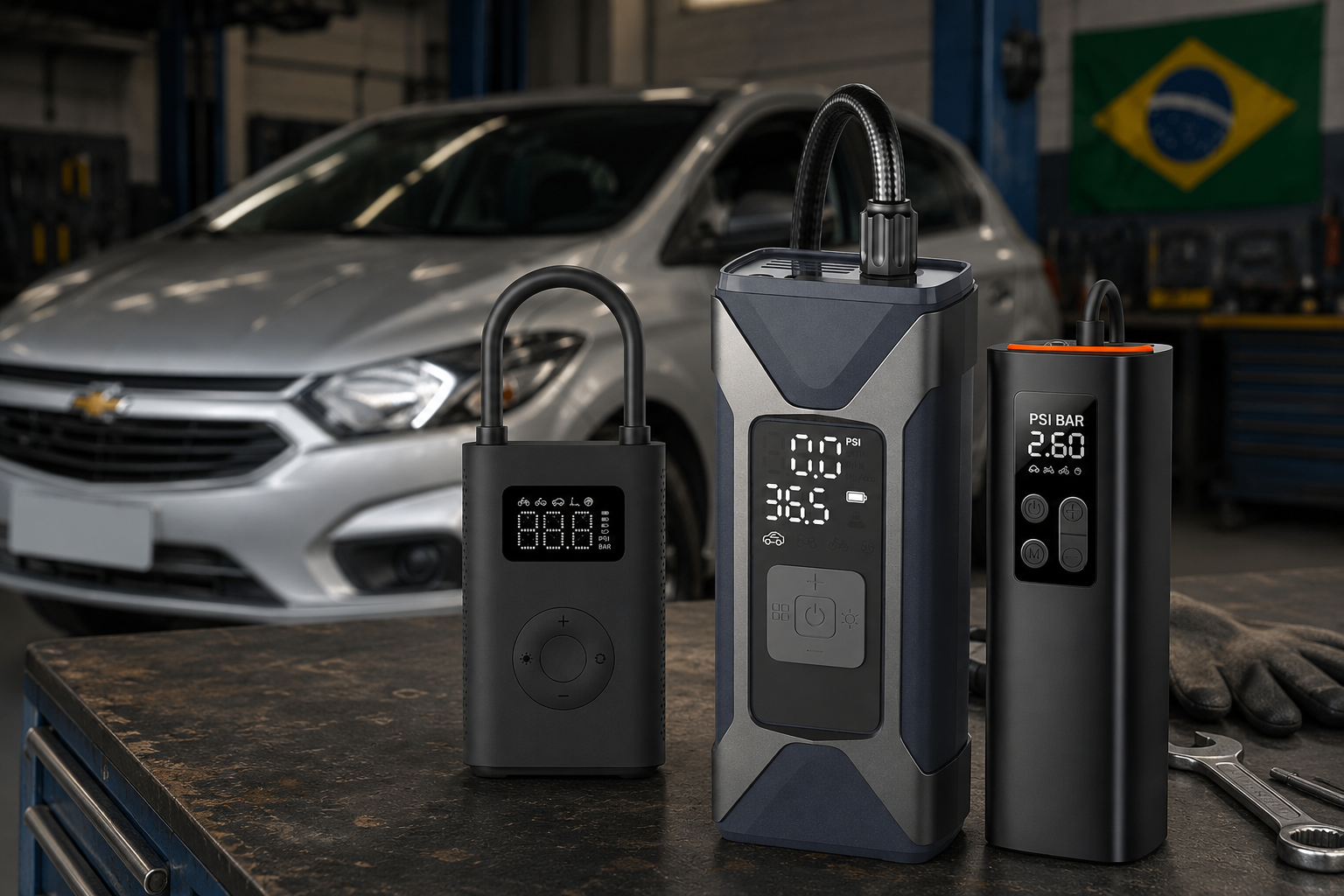 Compressor de ar portátil: os 3 melhores infladores de pneus
